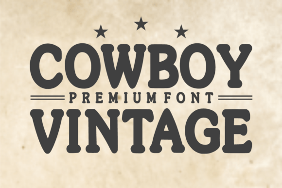 Embrace the Frontier Spirit with Cowboy Vintage Typography