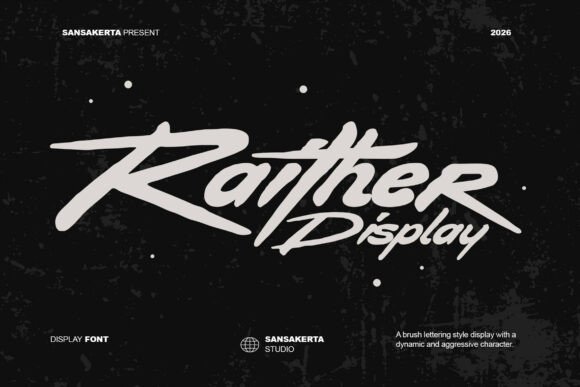 Raither Display: The Aggressive Brush Font for High-Impact Design