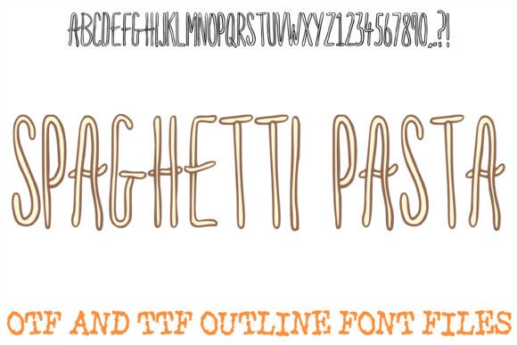 Spaghetti Pasta: A Typeface with Warmth and Whimsy