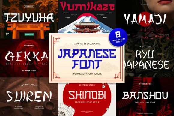 The Japanese Style Font Bundle: Bold Strokes, Modern Soul