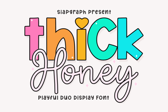 Thick Honey Duo: A Typeface That Balances Boldness and Charm